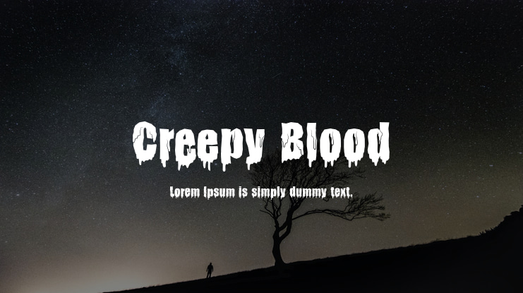 Creepy Blood Font