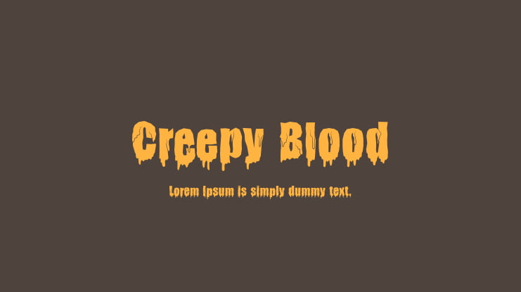 Creepy Blood Font