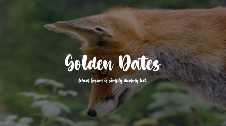 Golden Dates Font