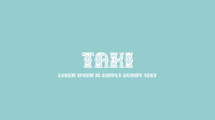 Taxi Font