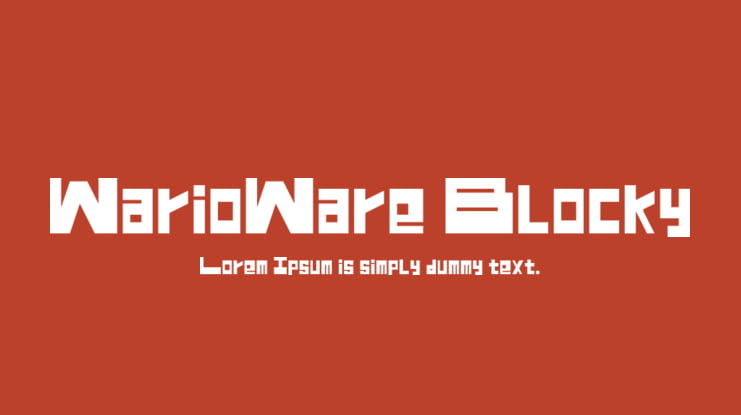 WarioWare Blocky Font