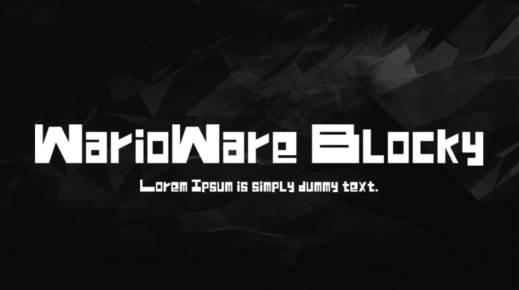 WarioWare Blocky Font