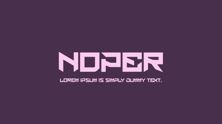noper Font Family