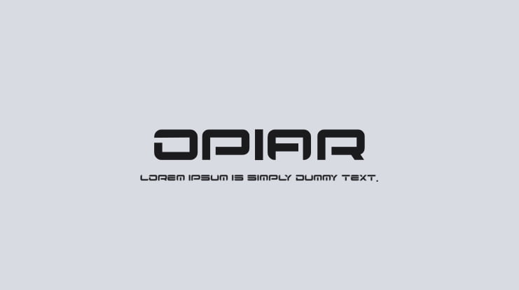 opiar Font Family