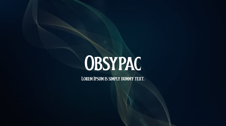 Obsypac Font