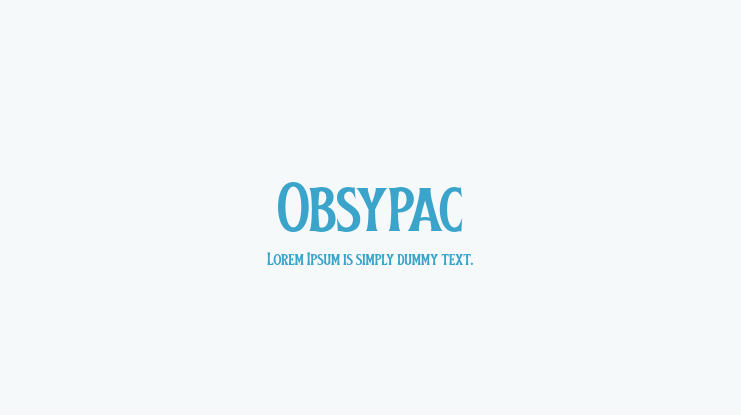 Obsypac Font