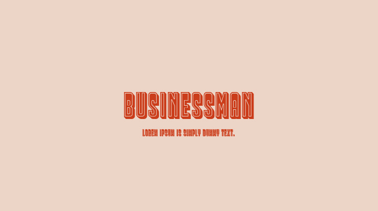 Businessman Font Family