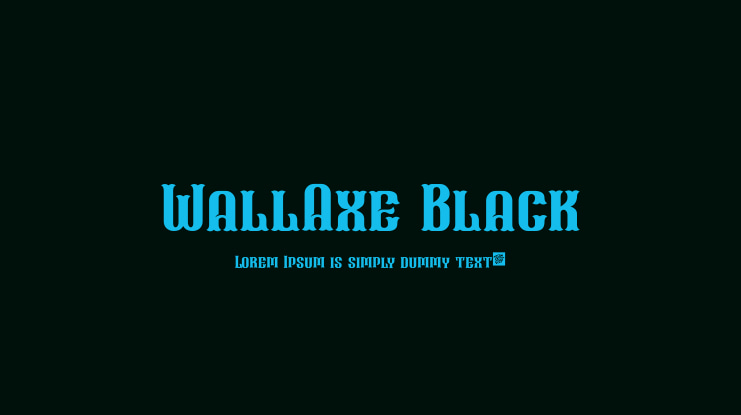 WallAxe Black Font