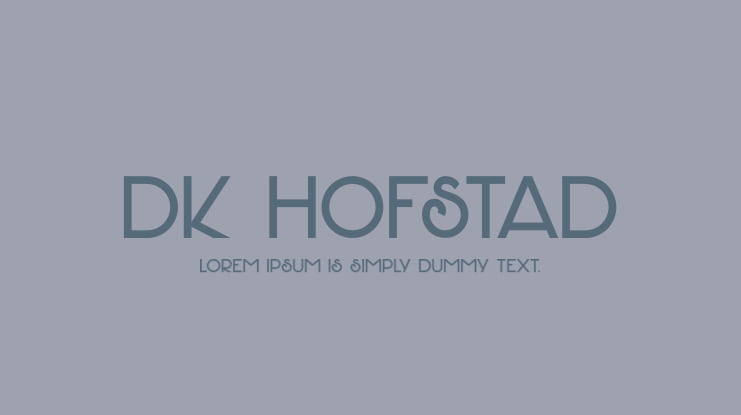 DK Hofstad Font