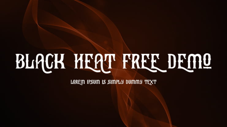 Black Heat Free Demo Font