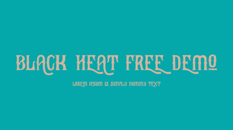 Black Heat Free Demo Font