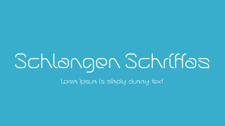 Schlangen Schriftas Font