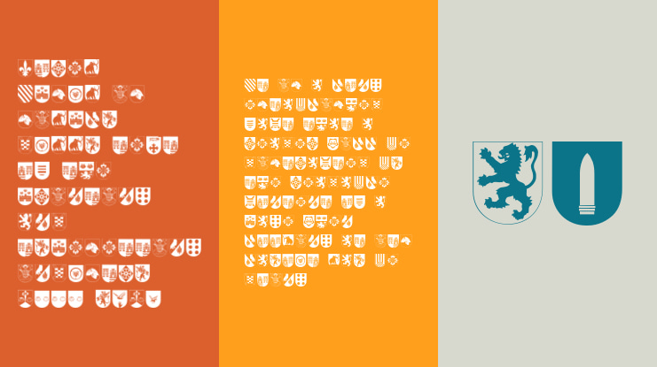 Spanish Army Shields Two Font