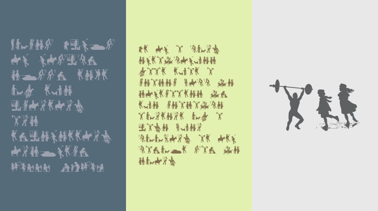 Mixed Silhouettes Five Font