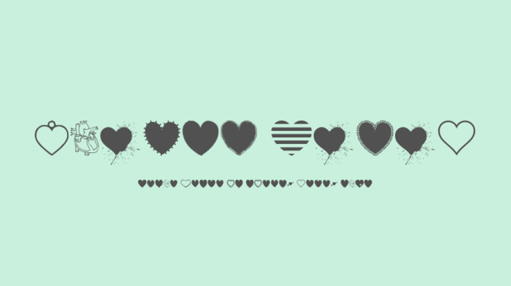 Hearts Salad Font