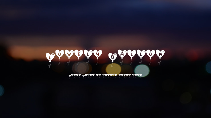 Lovely Ballon Font