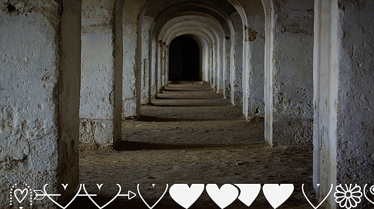 hearts and flowers for valentines Font