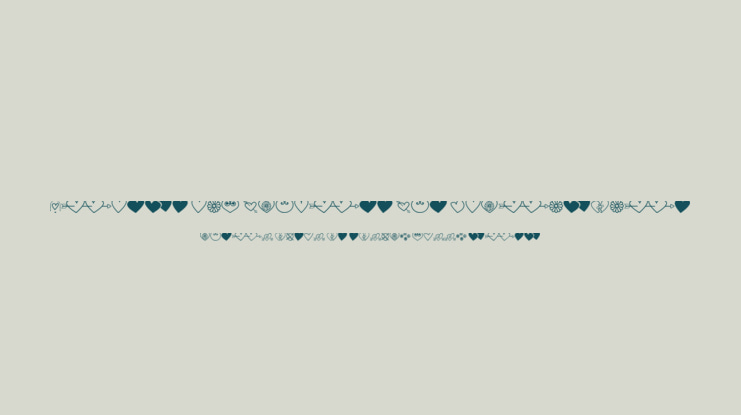 hearts and flowers for valentines Font