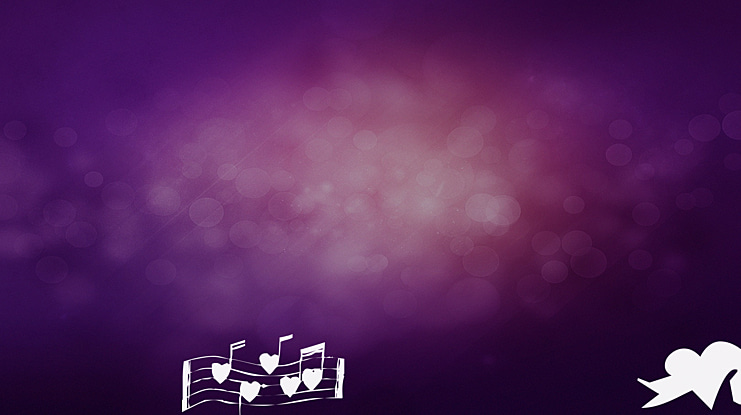 KR Hearts Along Font