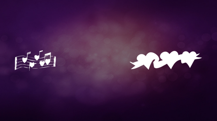 KR Hearts Along Font