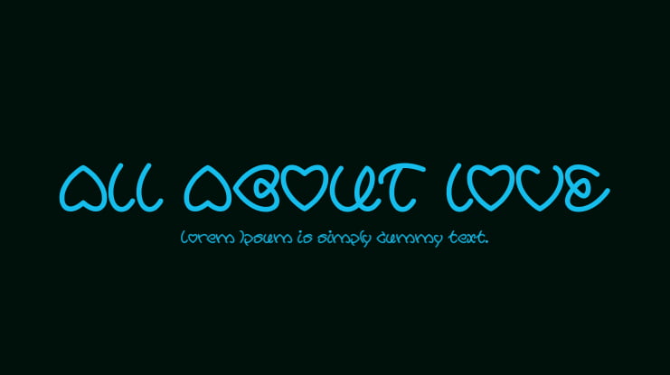 ALL ABOUT LOVE Font