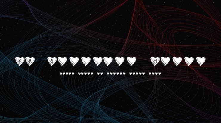 KR Scribble Heart Font