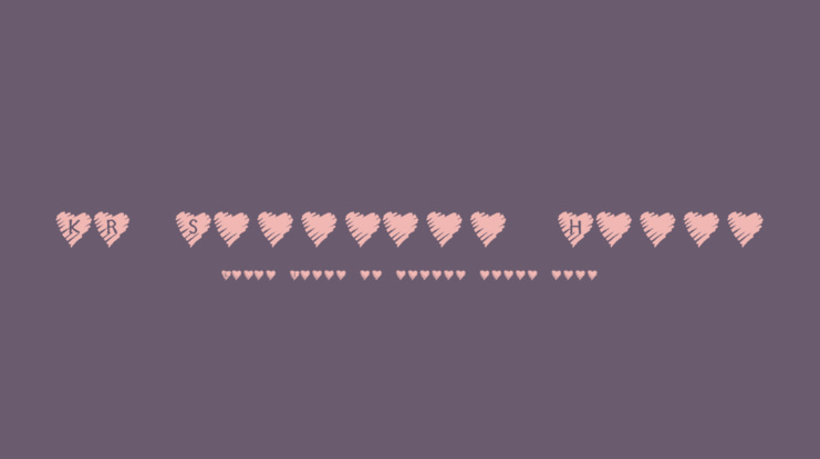 KR Scribble Heart Font