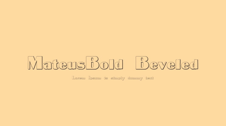 MateusBold Beveled Font Family