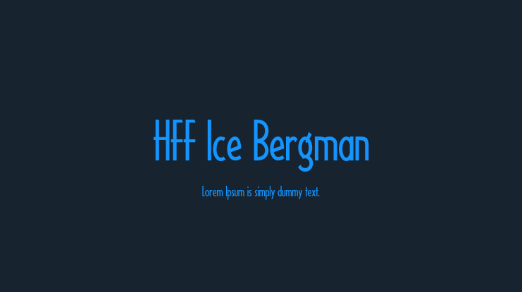 HFF Ice Bergman Font