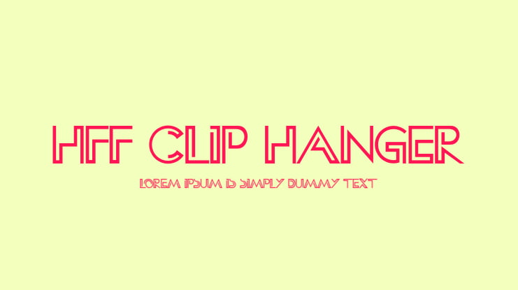 HFF Clip Hanger Font