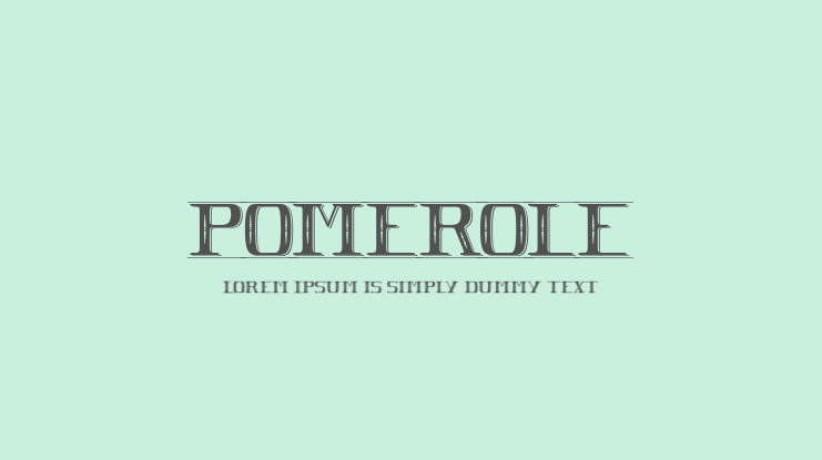 POMEROLE Font Family