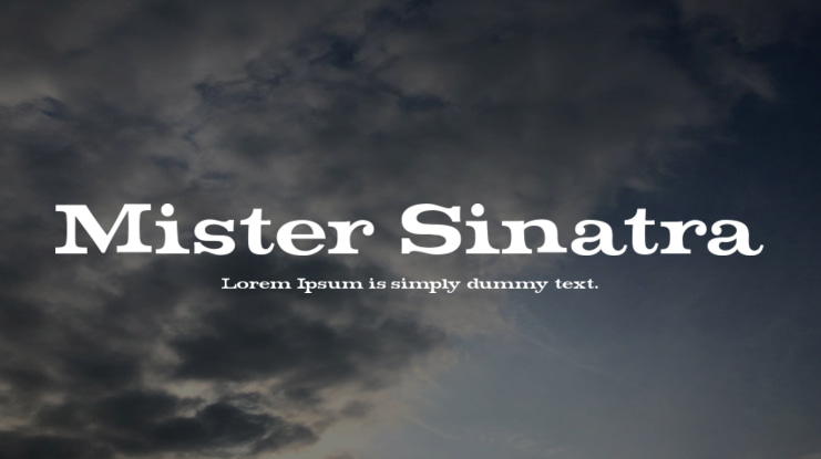 Mister Sinatra Font Family