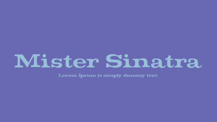 Mister Sinatra Font Family