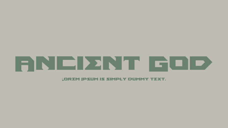 Ancient God Font
