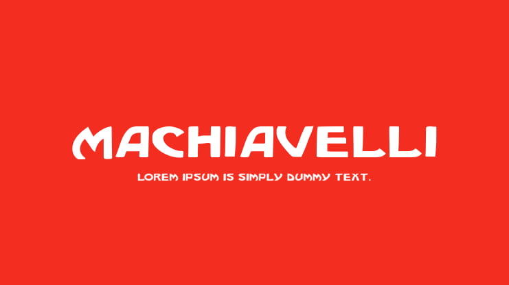 Machiavelli Font Family