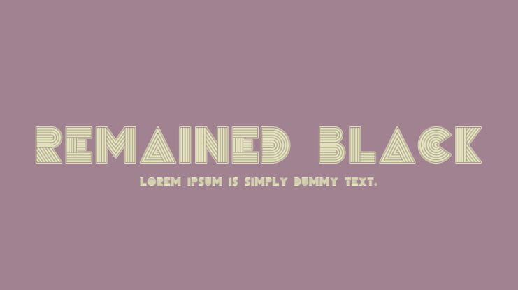 Remained Black Font Family