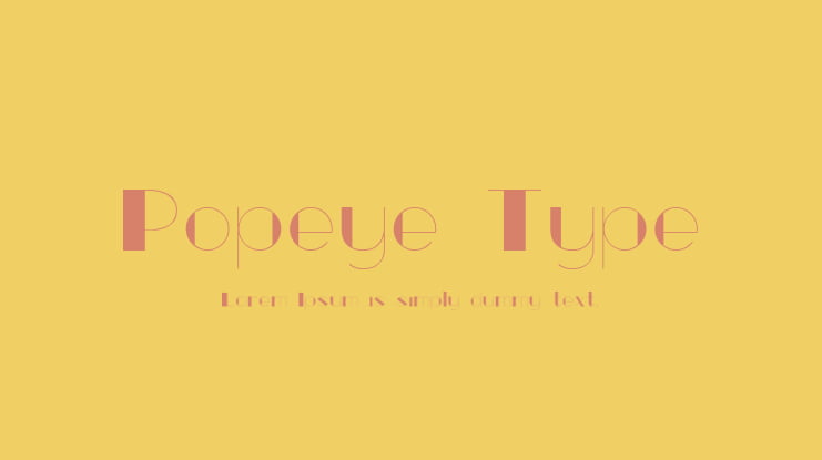 Popeye Type Font