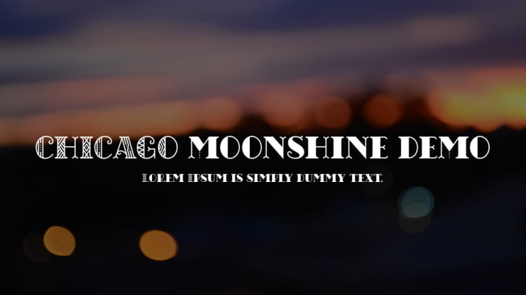 CHICAGO moonshine demo Font