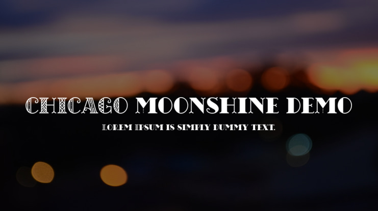 CHICAGO moonshine demo Font