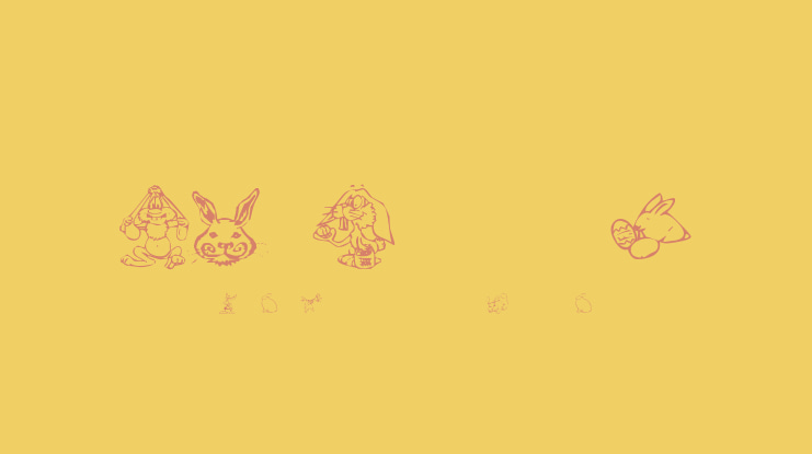 KR Bunny Dings Font