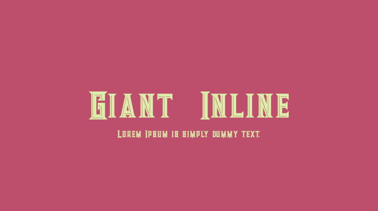 Giant  Inline Font