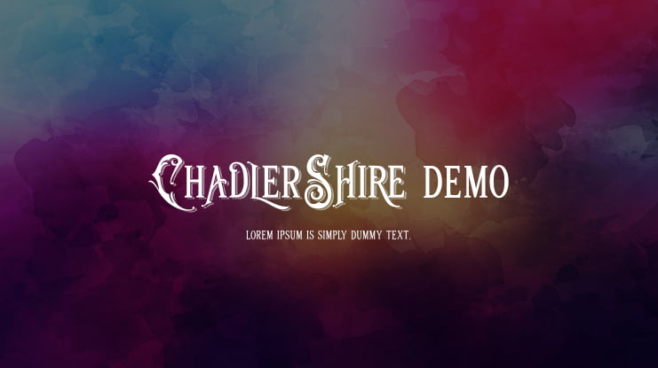 Chadlershire demo Font