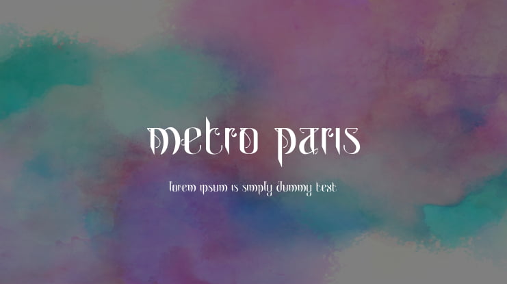 Metro Paris Font