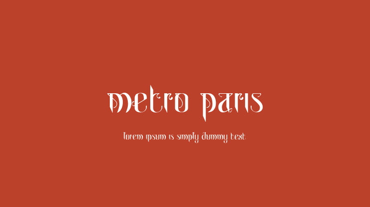 Metro Paris Font