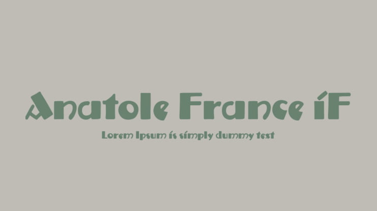 Anatole France iF Font