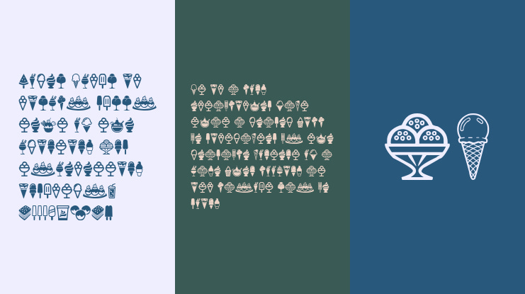 Ice Cream Icons Font