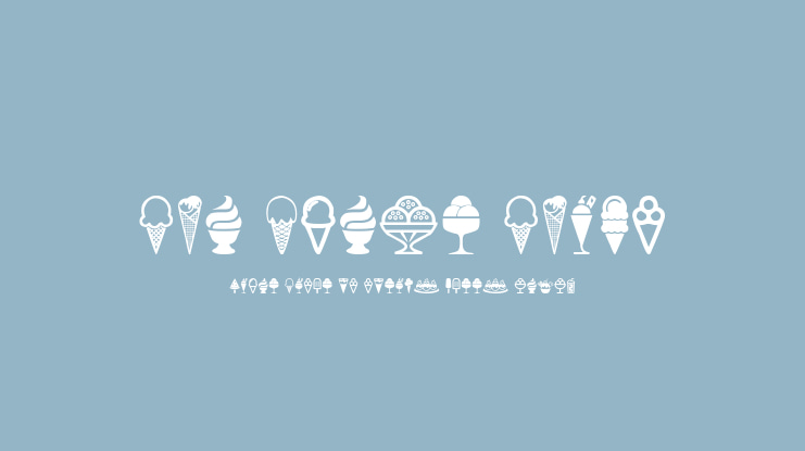Ice Cream Icons Font