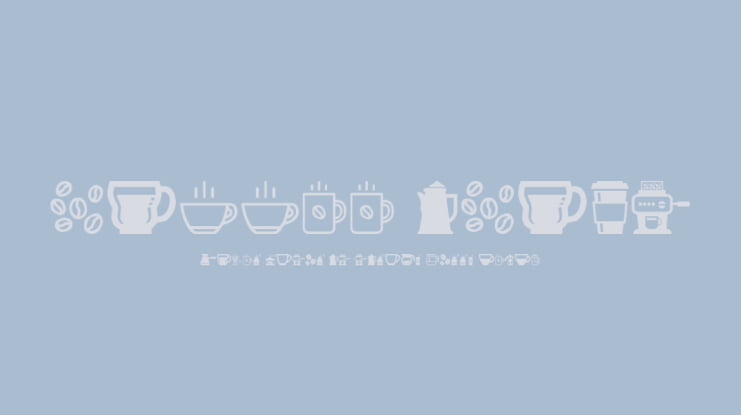 coffee icons Font