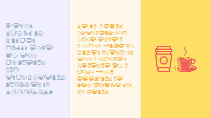 coffee icons Font