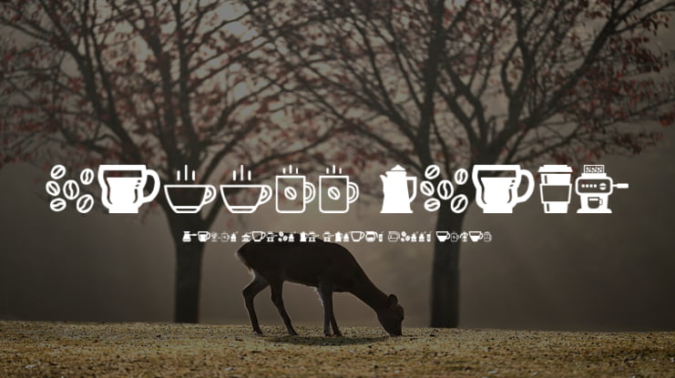 coffee icons Font